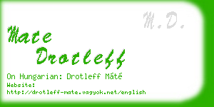 mate drotleff business card